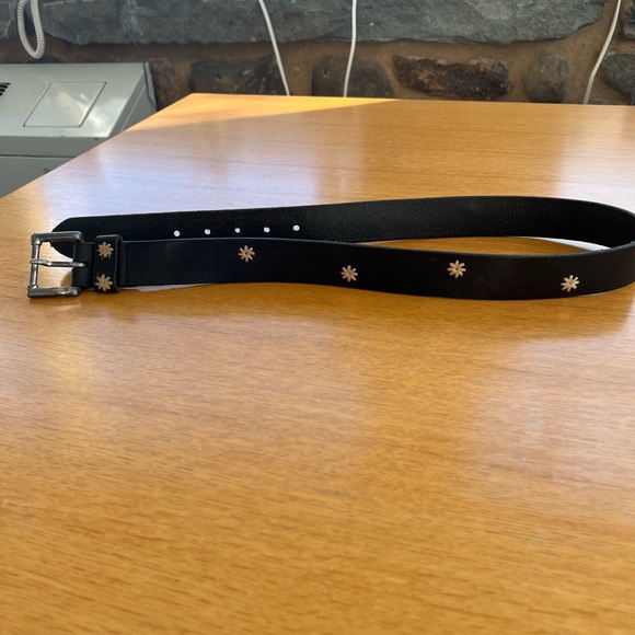 Gap Black Leather Cool Vintage Retro Belt. Women’s Size 32 - Picture 2 of 7